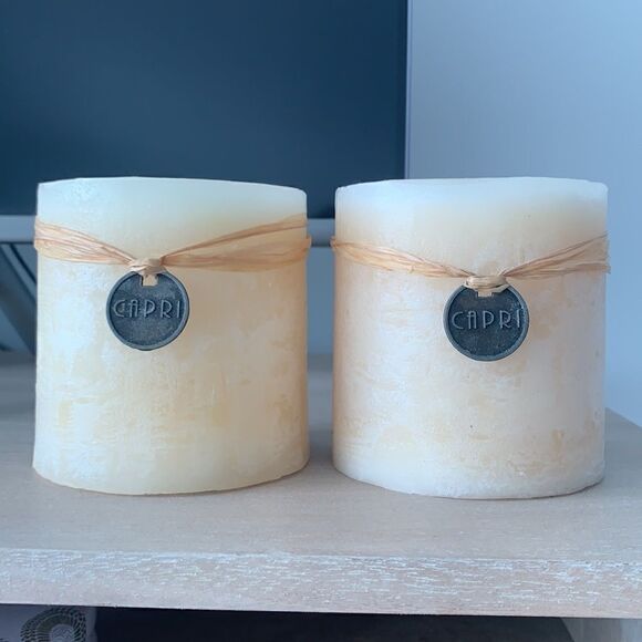 2 New Capri Straw Charm🕯Vanilla scented Candles - Picture 1 of 6